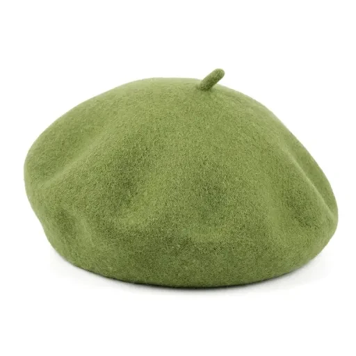 Green beret-shaped pet hat