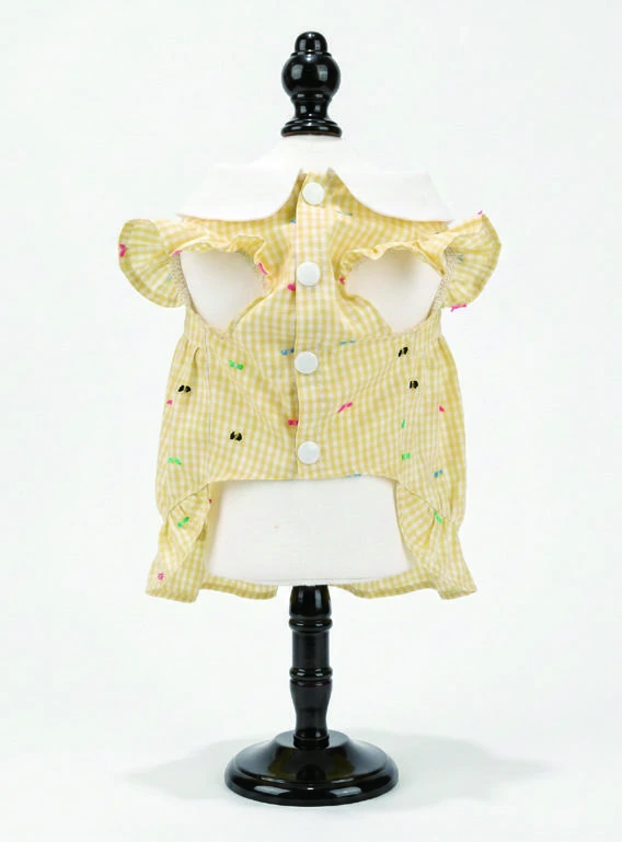 Yellow Collar Dress, underside and openings