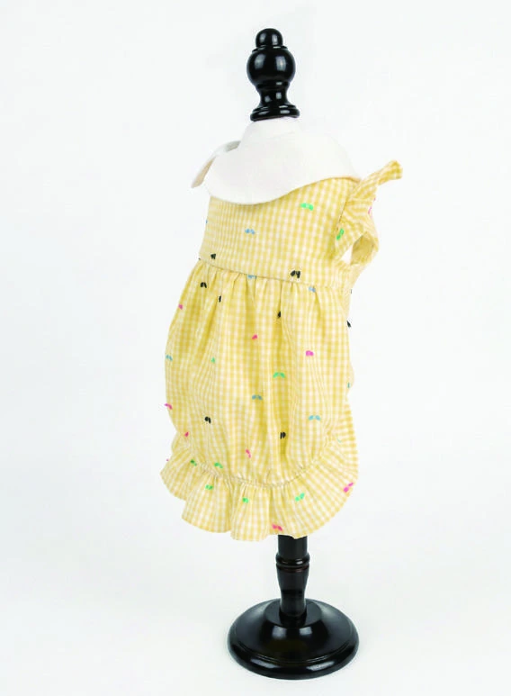 Yellow Collar Dress, side silhouette