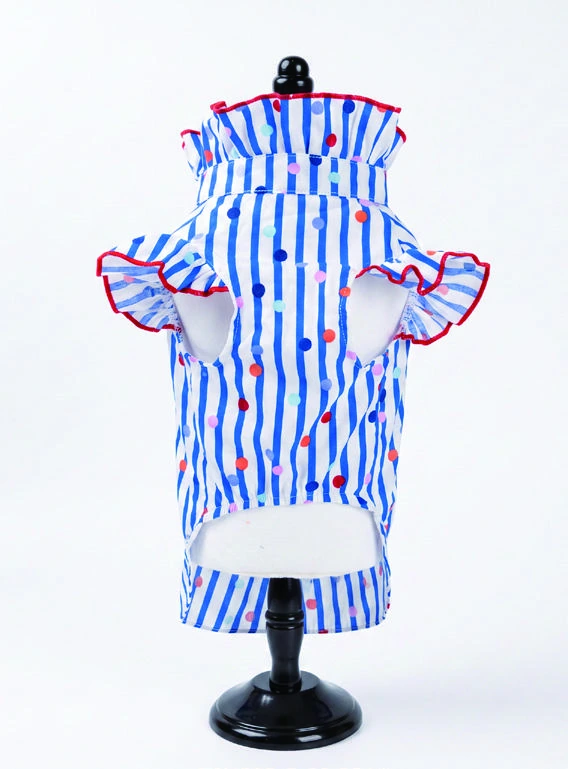 Blue Striped Shirt, underside and openings