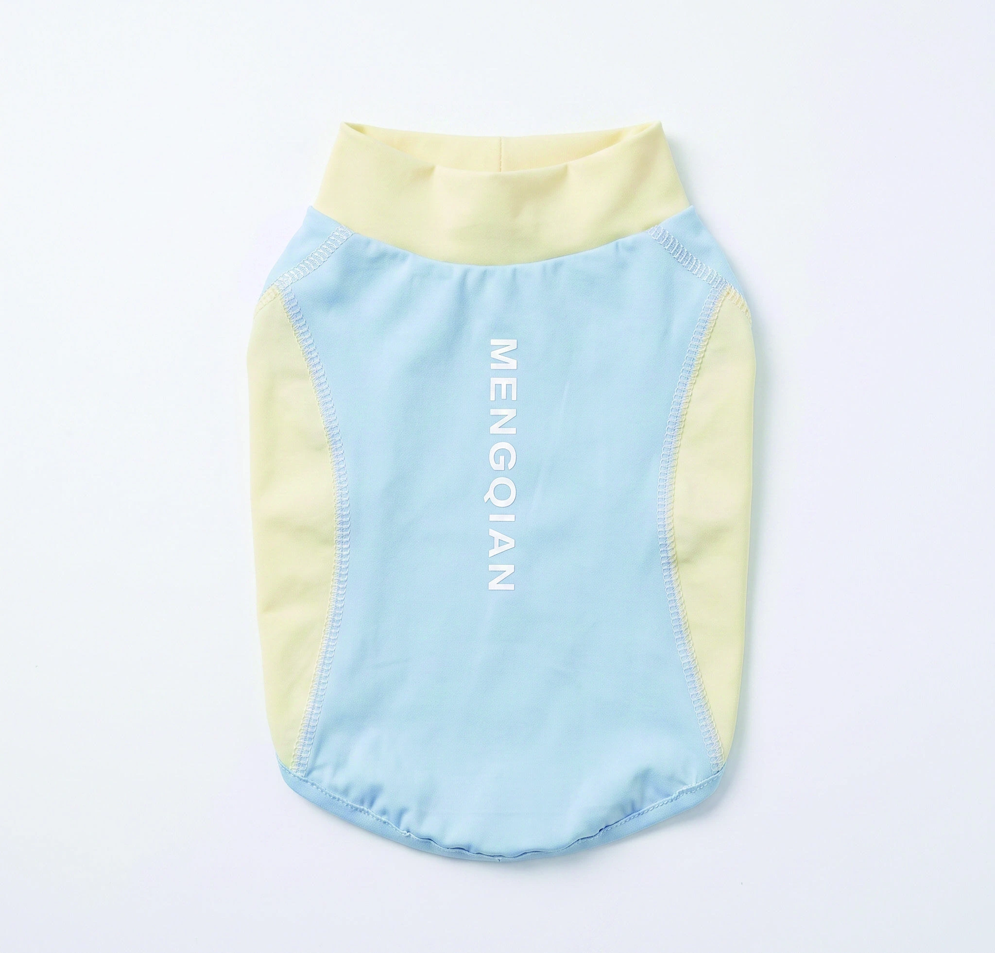 Sky Blue & Yellow Sport Top, overall design view