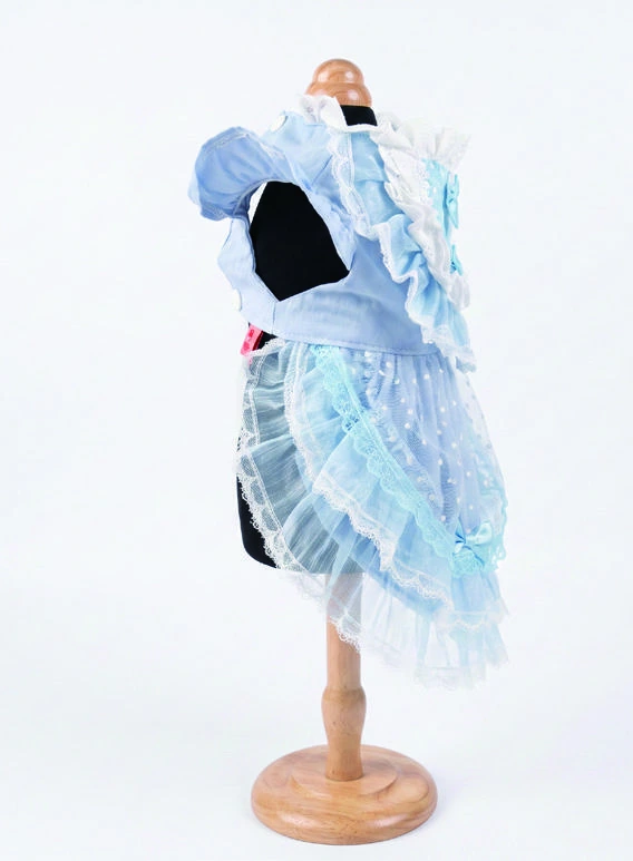 Sky Blue Tiered Dress, side view
