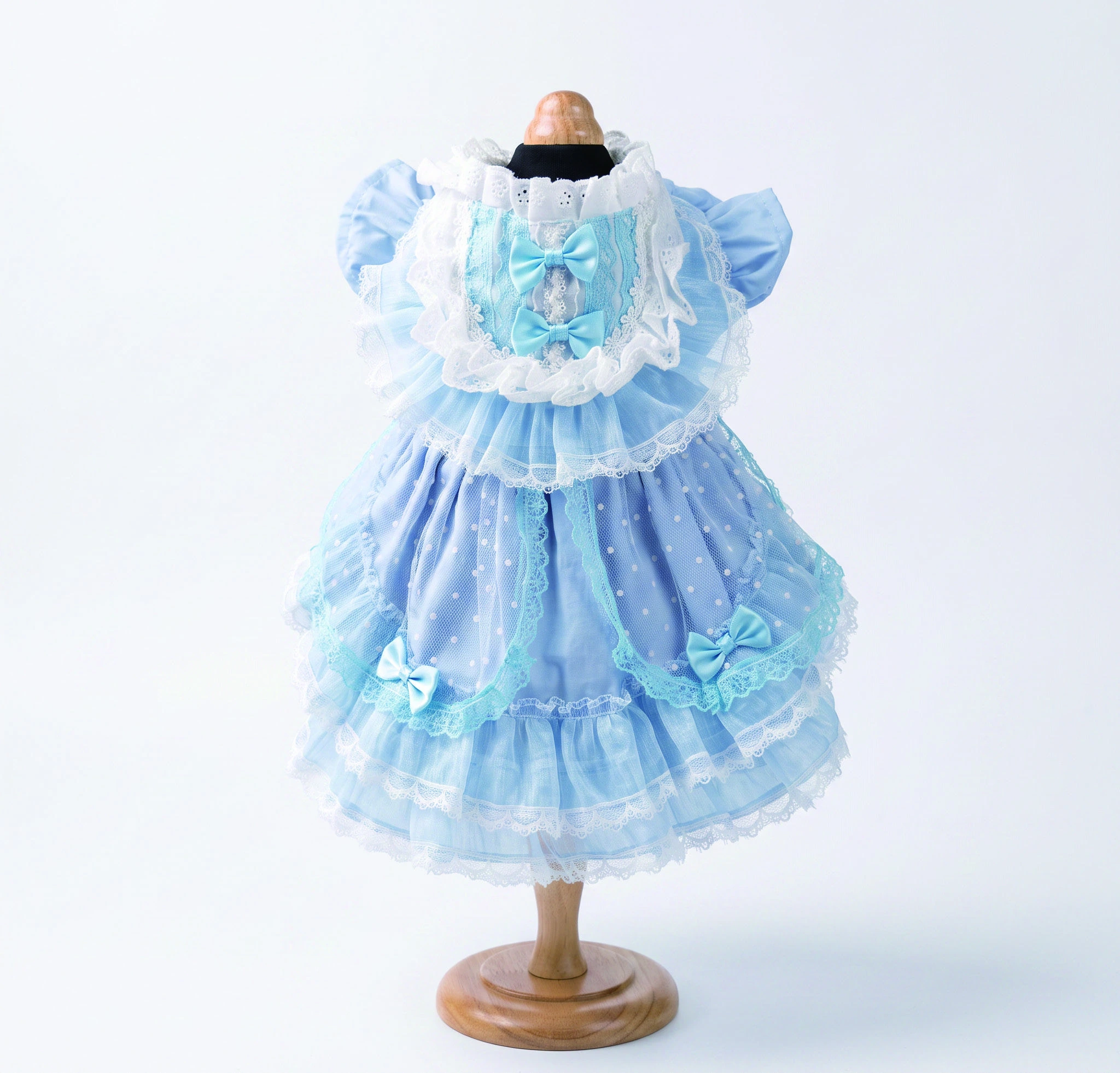 Sky Blue Tiered Dress, overall design view