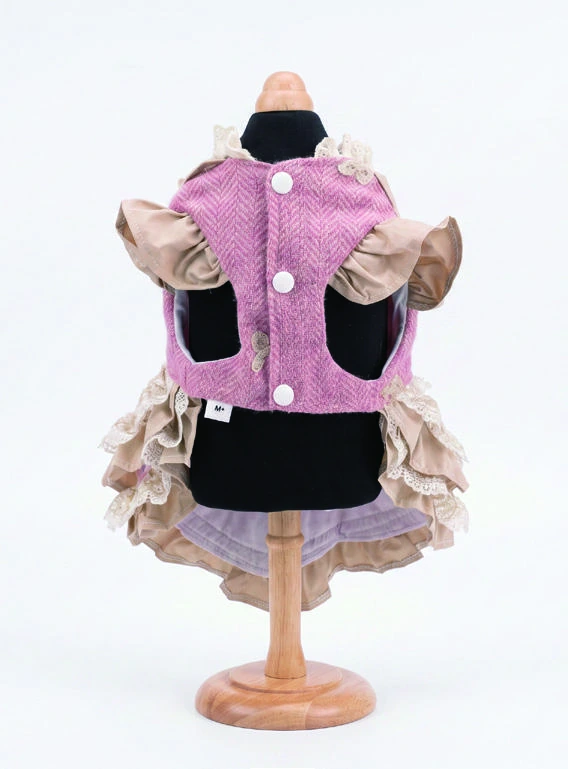 Mauve Classical Dress, underside construction view