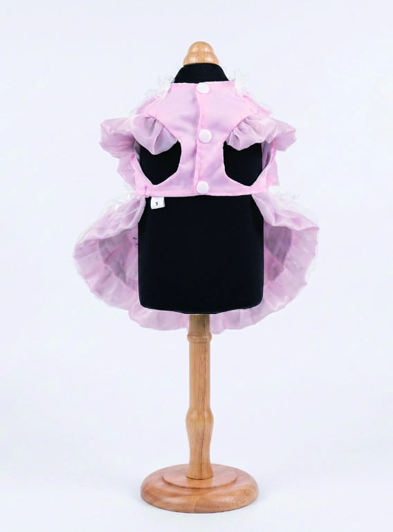 Pink Butterfly Bow Dress, underside construction view
