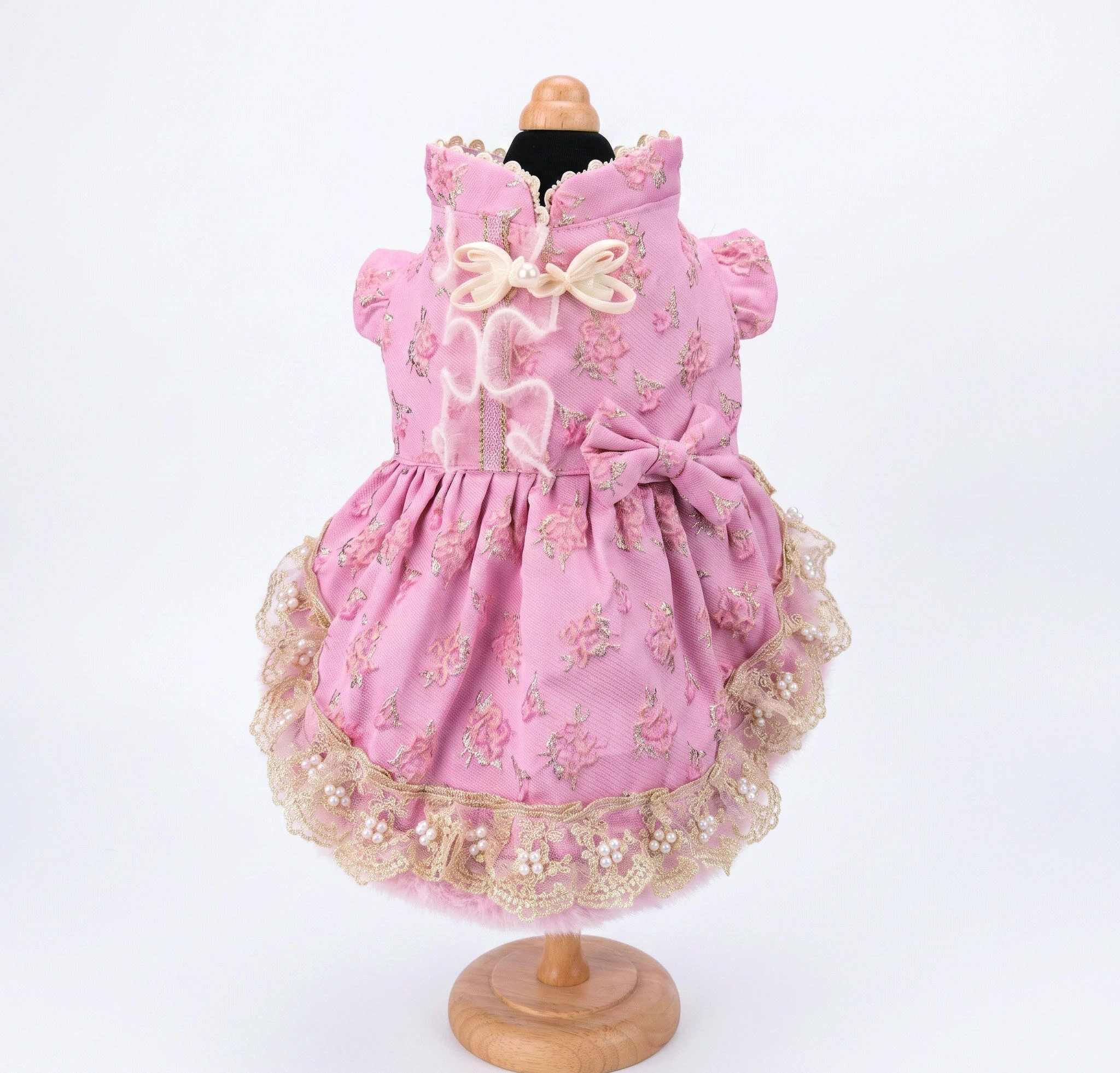 Pink Floral Oriental Dress, overall design view