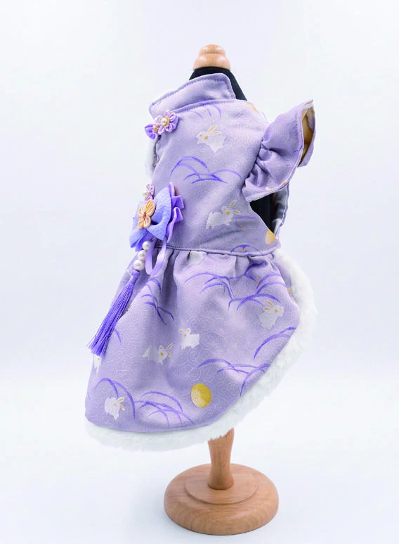 Lilac Ribbon Oriental Dress, side view