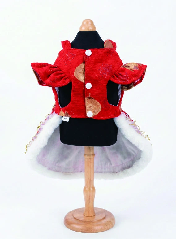 Red Cloud Motif Dress, underside and openings