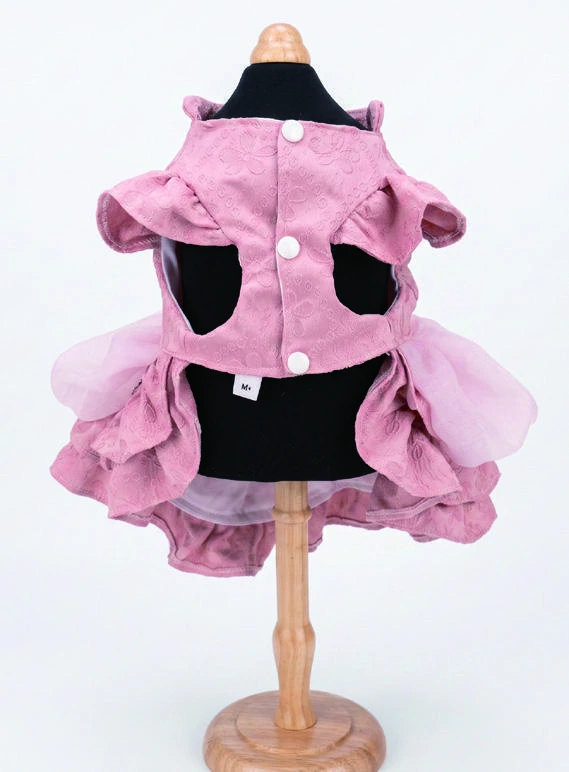 Pink Cross Cord Dress, underside and openings