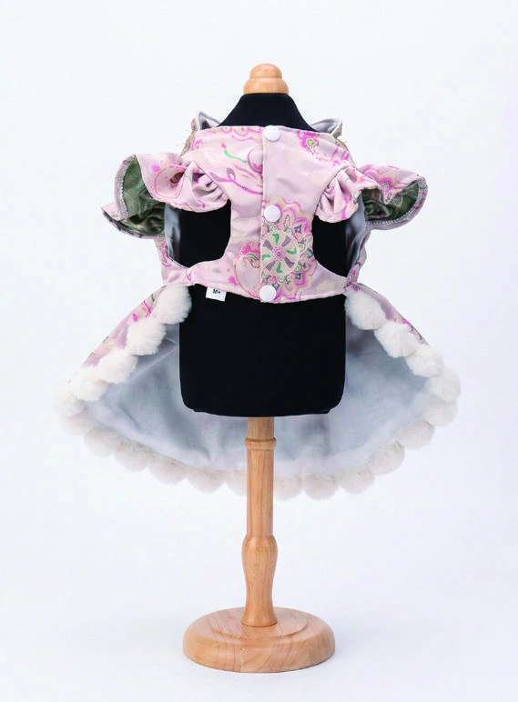 Pink Patterned Tassel Dress, underside and openings