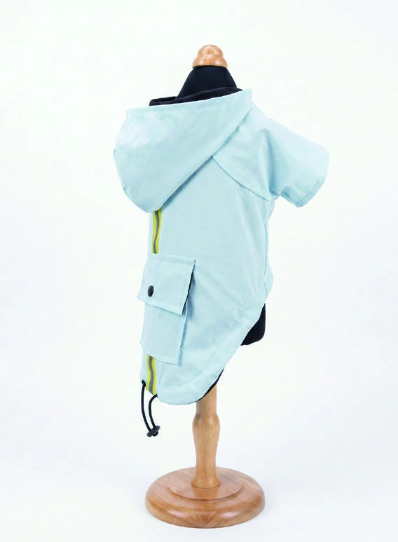 Pale Blue Zip Layer, side silhouette