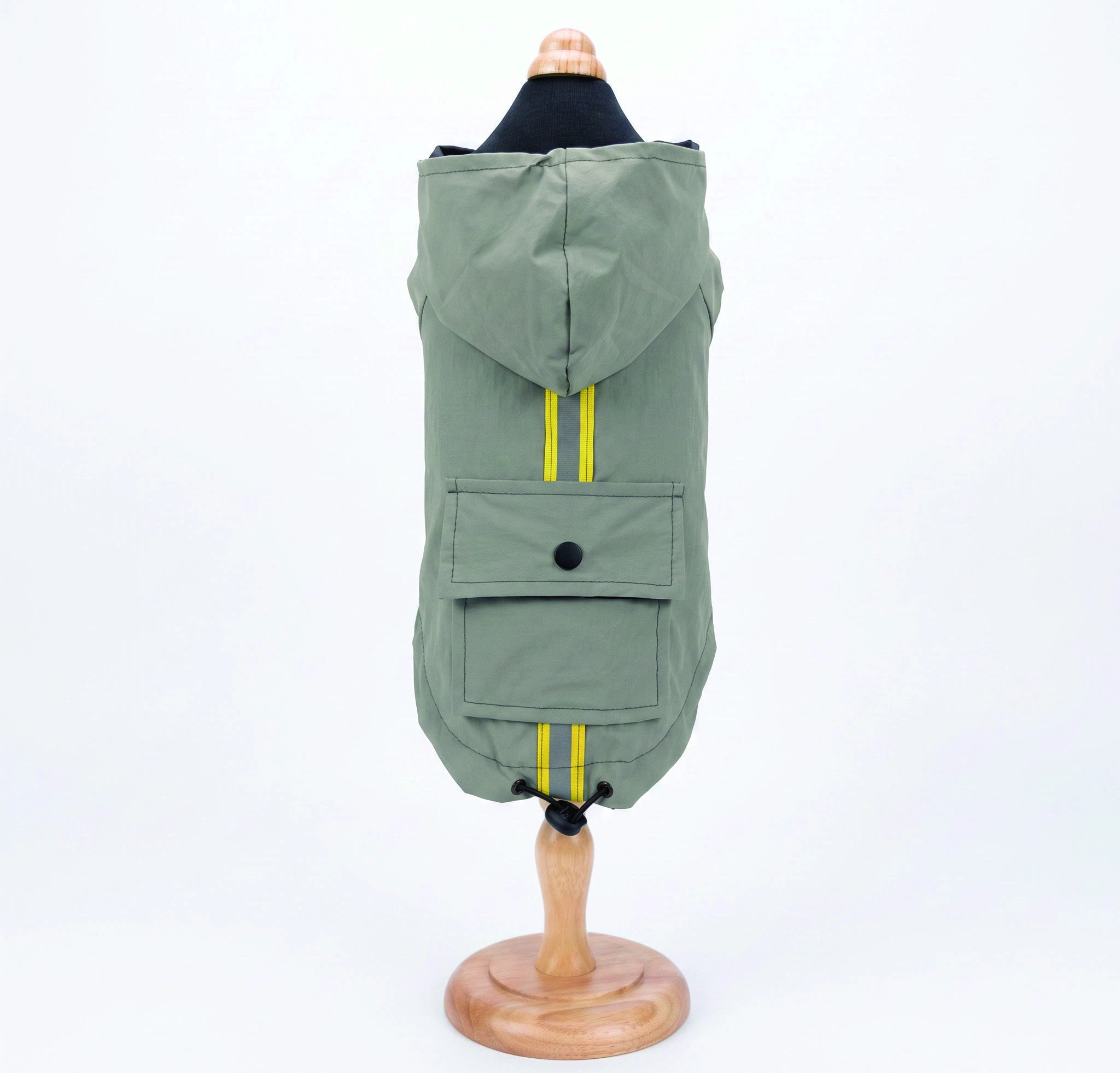 Sage Gray Hooded Layer, overall design view